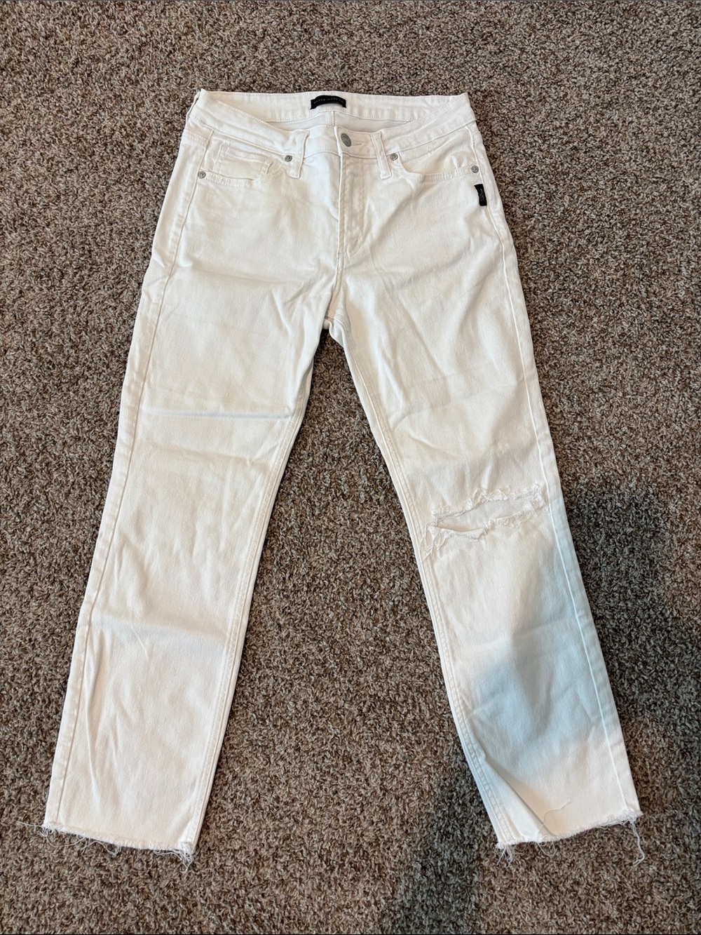 Silver Jeans White Straight-Leg Women's Jeans